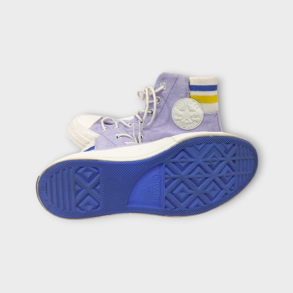 Women Converse 70's Retro Stripe Oxygen Purple High Top Sneakers Mens 5 Womens 7 - Picture 9 of 9